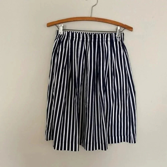NWT J.Crew Mercantile Navy and White Striped Skirt - Picture 3 of 10